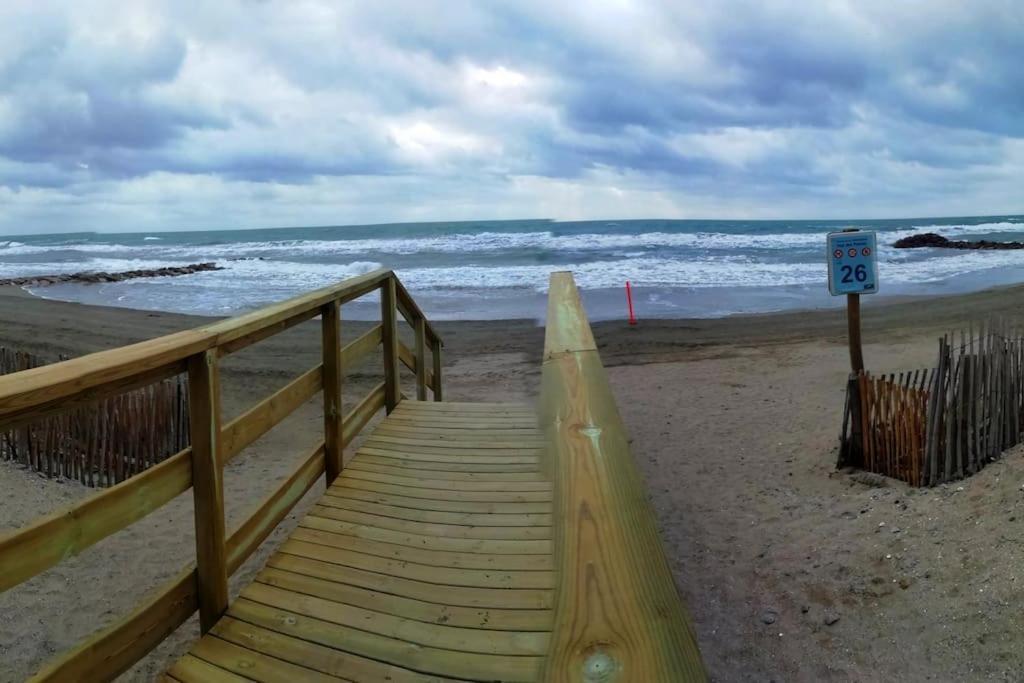 Appart 5P Terrasse Sud Vue Mer, Acces Direct Plage Frontignan Kültér fotó